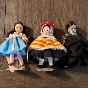 1980s Madame Alexander Dolls - Egypt 543, Greece 565, Israel 568.
